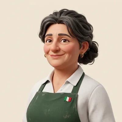 Ritratto illustrato di una ristoratrice